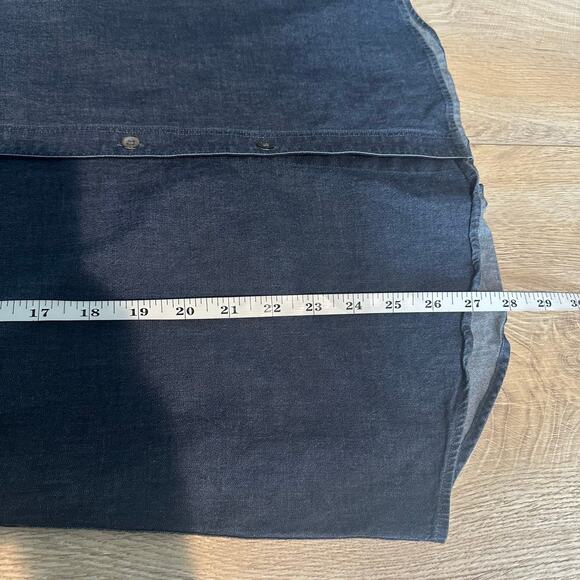 Theory Barham C Turini Slim Fit Button Down Shirt Indigo Blue M - Picture 9 of 9